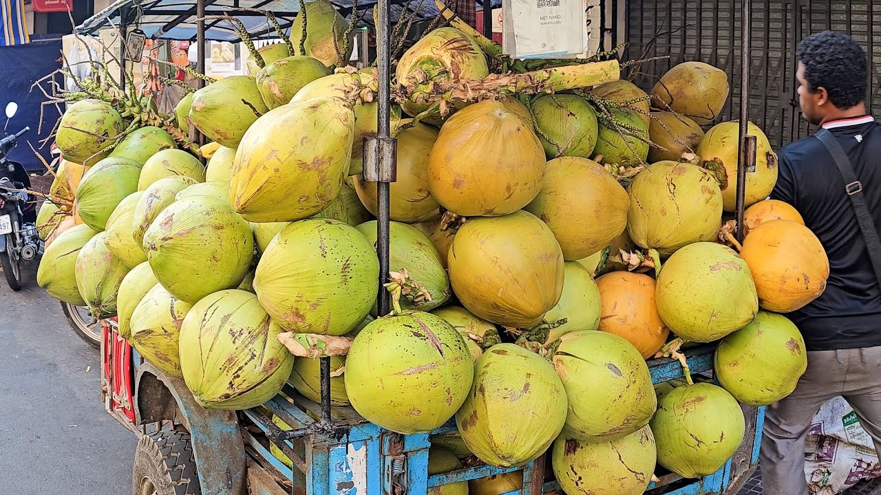 ⁣Amazing! Coconut Cutting Skills - Fruit Cutting Skills