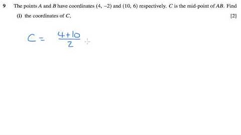 AS Pure Maths - Circles OCR C1 May 2006 q9i