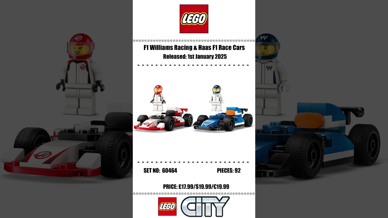 爆買】LEGO 60464 F1® Williams Racing & Haas F1® Race Cars 賽車