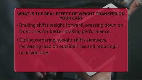 What Is The Real Effect Of Weight Transfer On Your Car? - Car Performance Pros