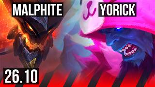 MALPHITE vs YORICK (TOP) | Summon Aery | EUW Master | 26.10