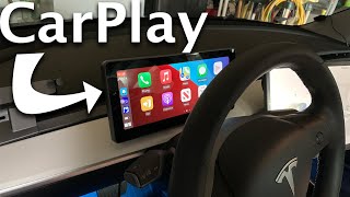 CarPlay For Tesla Model 3 & Y...My Life Complete! // Install + Demo -