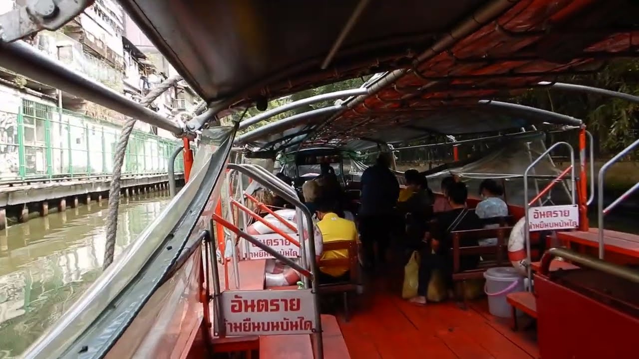 Riding the Khlong Saen Saeb Canal Boat, Bangkok, Thailand in 2022