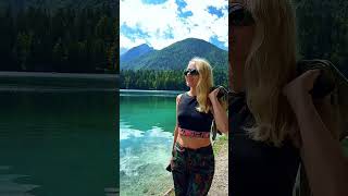 На границе Словении и Италии #жизньвевропе #италия #italy #alps #релокация #reels #альпы #озеро