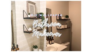 Guest Bathroom Makeover/ DIY Wallpaper Wall screenshot 4