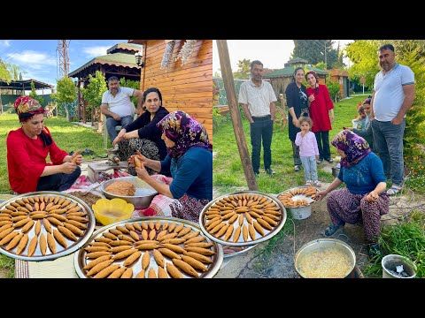 ENİŞTEM VE ABLAM KÖY EVİMİZDE YEMEK DAVETİ ~ TEPSİ TEPSİ LEZZET DOLU AKŞAM YEMEĞİ