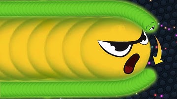 Slither.io 1 Troll Tiny Snake vs Giant Snakes Epic Slitherio Gameplay!