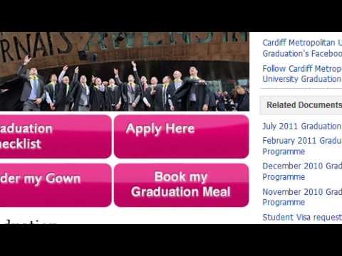 Cardiff Metropolitan University Student Portal - Graduation Ceremony Information