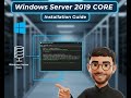 installer windows server vresion core #networking #réseaux #windows #informatique