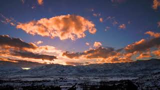 Awan bergerak sunset