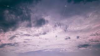 Clouds Moving In Blue Sky From Day To Dusk Transition Timelapse. Abstract Bold Blue Color. Natural