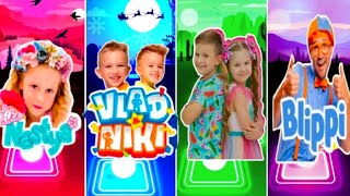 Tiles Hop Game - Nastya🆚Vlad and Niki🆚Roma and Diana🆚Blippi Coffin Dance Team Who Is Best 🎮 ! screenshot 1
