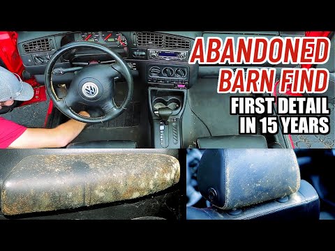 ABANDONED BARN FIND First Wash In 15 Years Volkswagen Cabrio! Car Detailing Moldy Interior