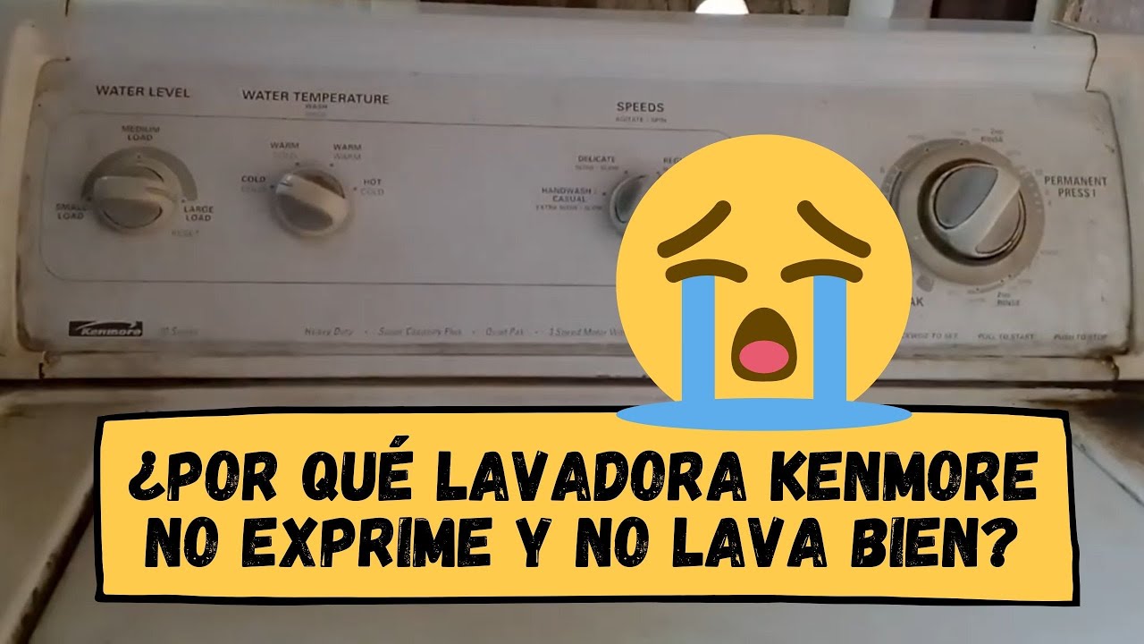 Lavadora Kenmore no exprime y no lava bien: cambio y ajuste de frenos y