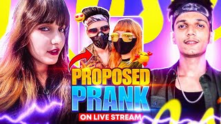 Propose Prank 😍 On PN HARSH 🥵❤️ || PN ROSE 🌹 CUTEST SHAYARI 😁💖 - Garena Free Fire