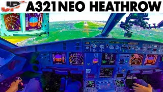 Airbus A321NEO London Heathrow🇬🇧 Cockpit Landing