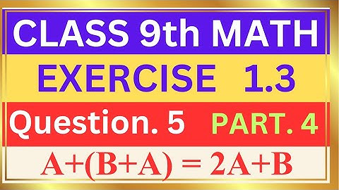 Class 9 maths exercise 1.3 question 5 part 4 | math class 9 ex 1.3 q 5 part 4 | dear sir Imran