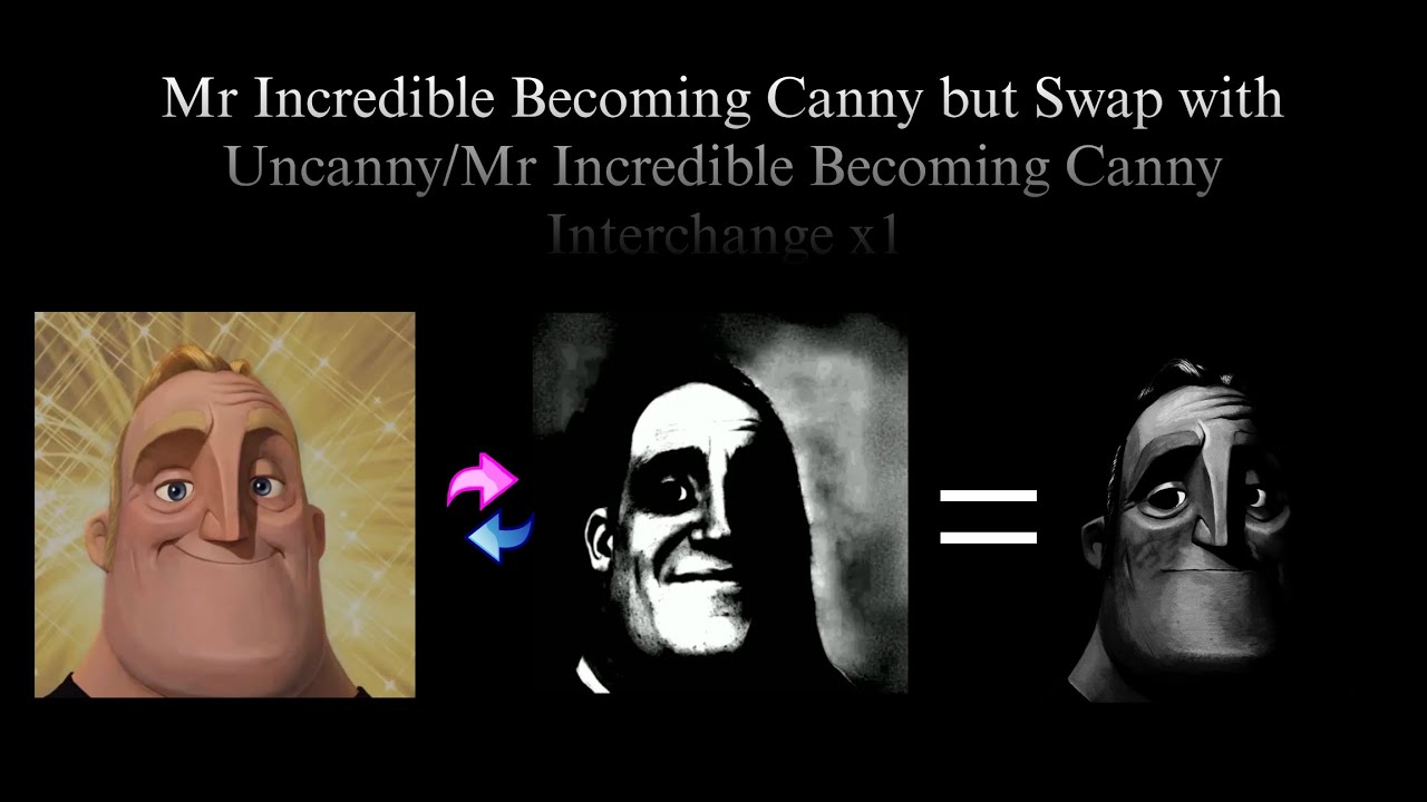 Mr Incredible Becoming Canny but Swap with Uncanny (18 phases)