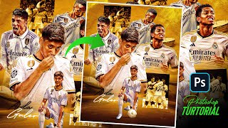 Free PSD Photoshop tutorial | Arda Guler Real Madrid 2023
