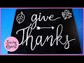 Hand Lettering Chalkboard Art 🍂 Give Thanks Fall Theme | SEWING REPORT