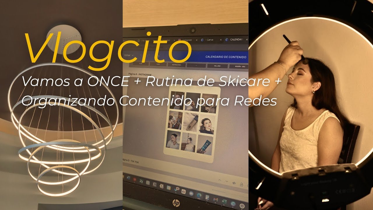 Vamos a ONCE + Rutina de Skincare + Organizando contenido para Redes | VLOG 