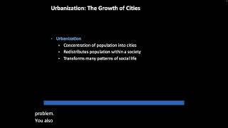 16 Population Urbanization and the Environment
