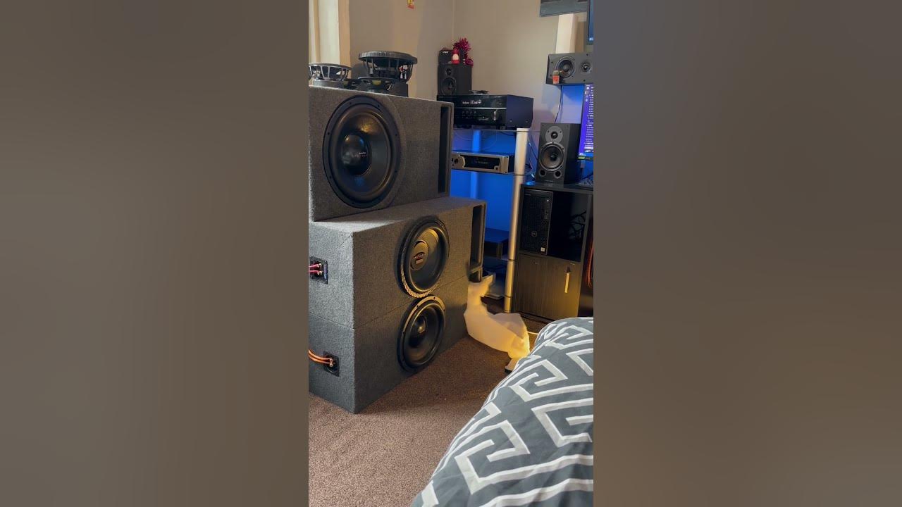 Playing lows on the subs (28-20 HZ) #subwoofer #soundsystem #behringer #speaker #subwooferbass