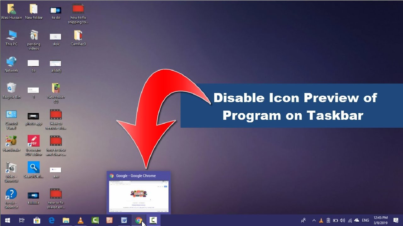 how to disable taskbar thumbnail preview on windows 10