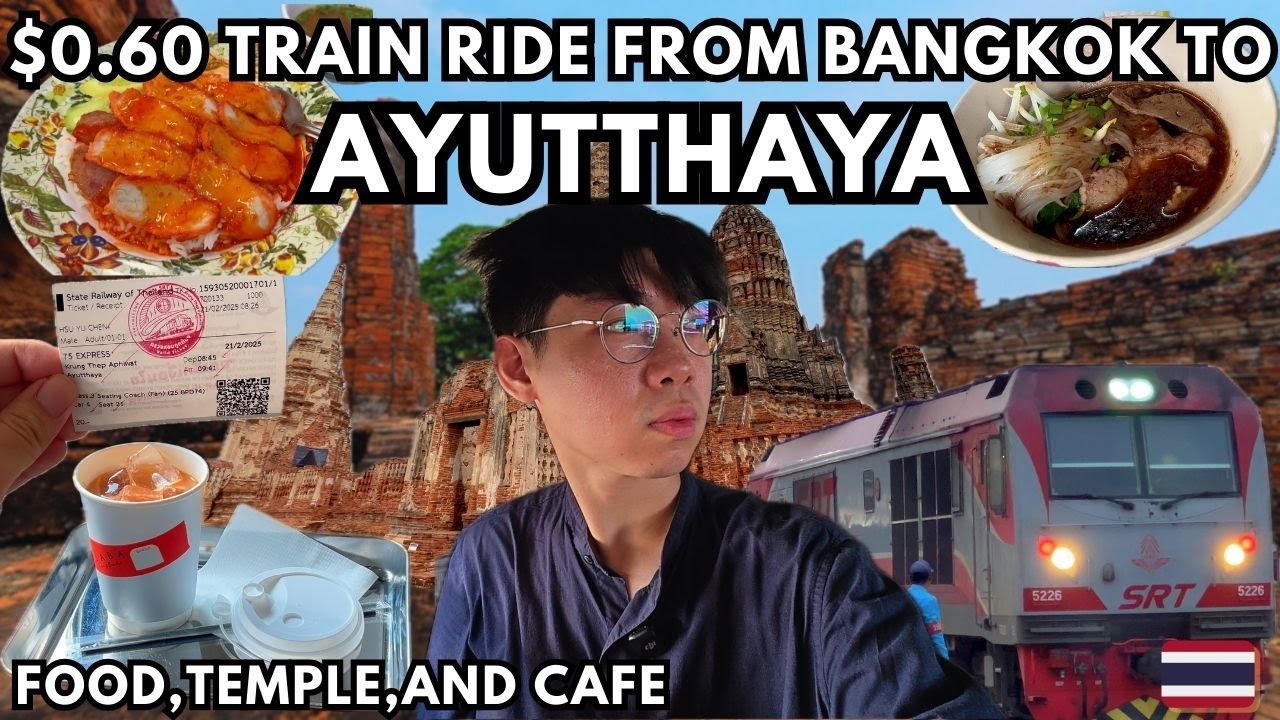Поезд из Бангкока в Аюттайю за 0,60 доллара (20 тайских бат)! Невероятное однодневное путешествие...