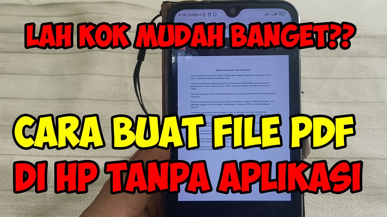 cara buat file pdf di hp android tanpa aplikasi - YouTube