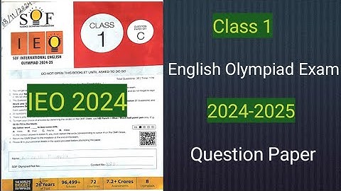 Class - 1 English Olympiad Exam Question Paper 2024-2025 ||