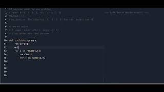 DSA maximum Subarray sum problem Solution Using Python