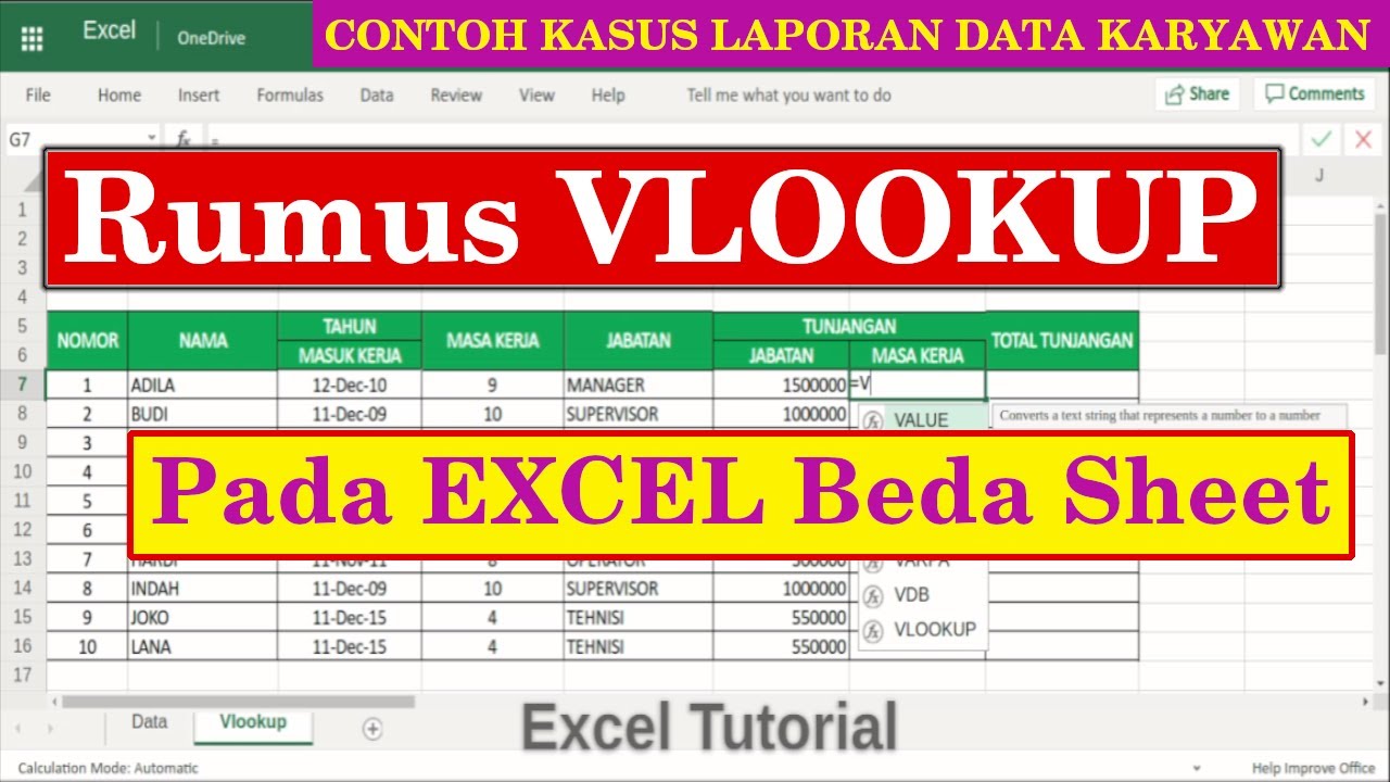 Cara Menggunakan Vlookup Beda Sheet di Excel dan Contohnya