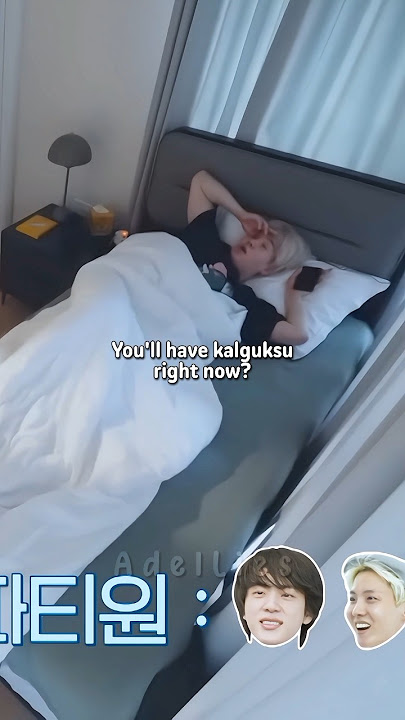 Jin & Jung Kook try to wake up the members for breakfast together 🤍 #jinkook #bts