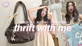 THRIFTING my DREAM BACK TO SCHOOL CLOSET 👚 try-on haul + styling,  pinterest inspired, shoujo girl 🍡 screenshot 4