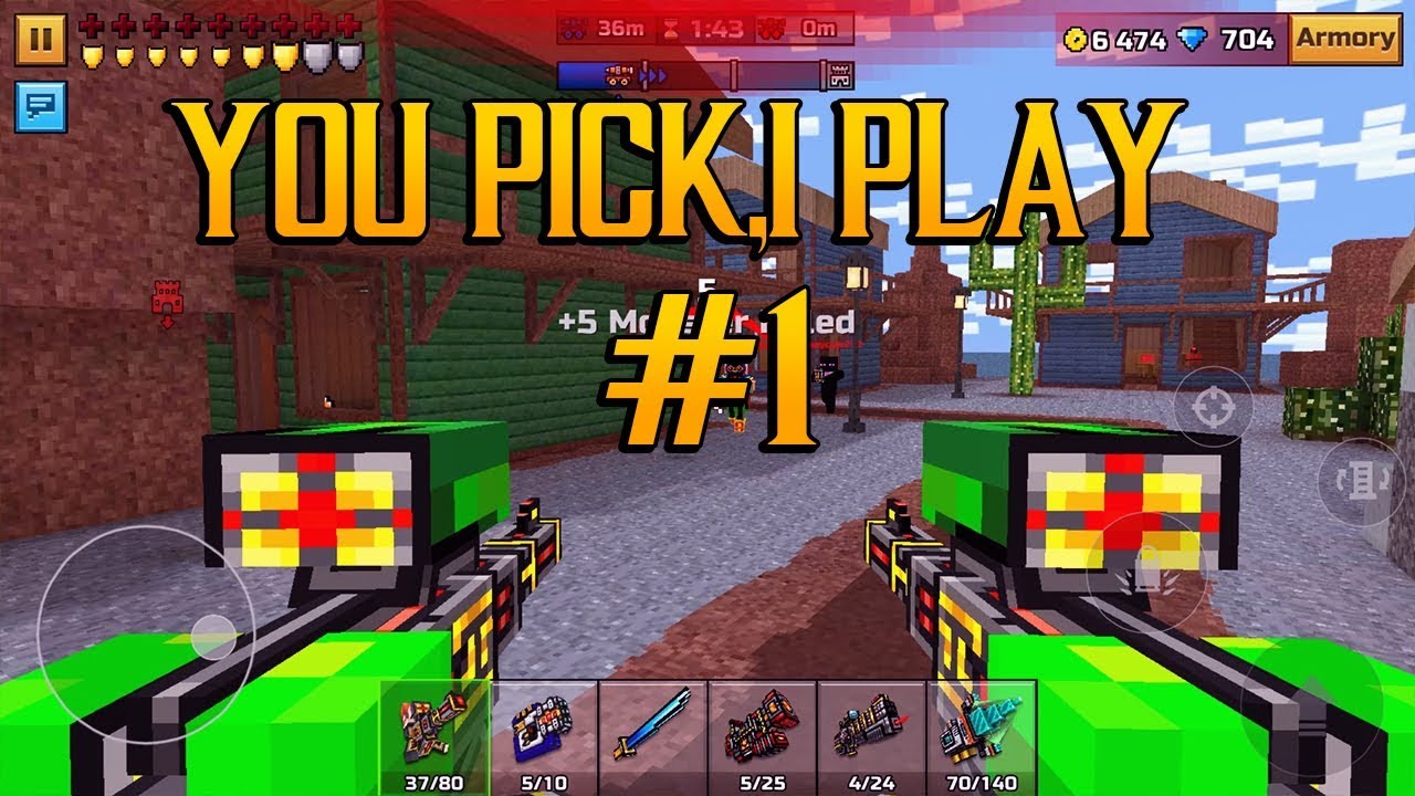 You Pick,I Play! #1 - Clan Siege Battle (Nemesis PG) Pixel Gun 3D