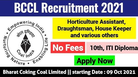 BCCL Recruitment 2021 | BCCL Vacancy 2021 | Coal India Recruitment 2021 | CIL Recruitment 2021
