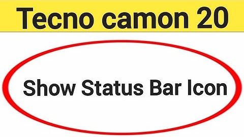 How to show status bar icon, tecno camon 20 me status bar icon Kaise lagaen