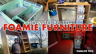 How to: DIY FOAM FURNITURE for van life (Promaster City)