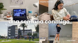 🧸 Una semana conmigo | estudiando para finales, gym, rutina,haul shein,motivación, uni