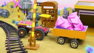 Diy tractor mini Bulldozer to making concrete road | Construction Vehicles, Road Roller #3
