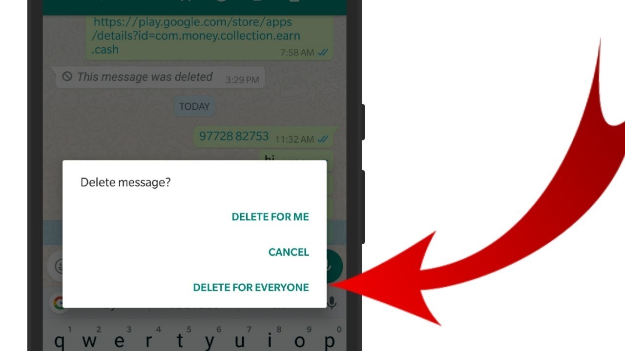 How to recall deleted message on WhatsApp  Delete For Everyone  Live Demo