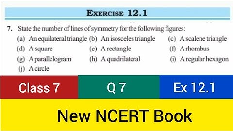 "NCERT Class 7 Maths | Q 7 | Ex 12.1 Symmetry"