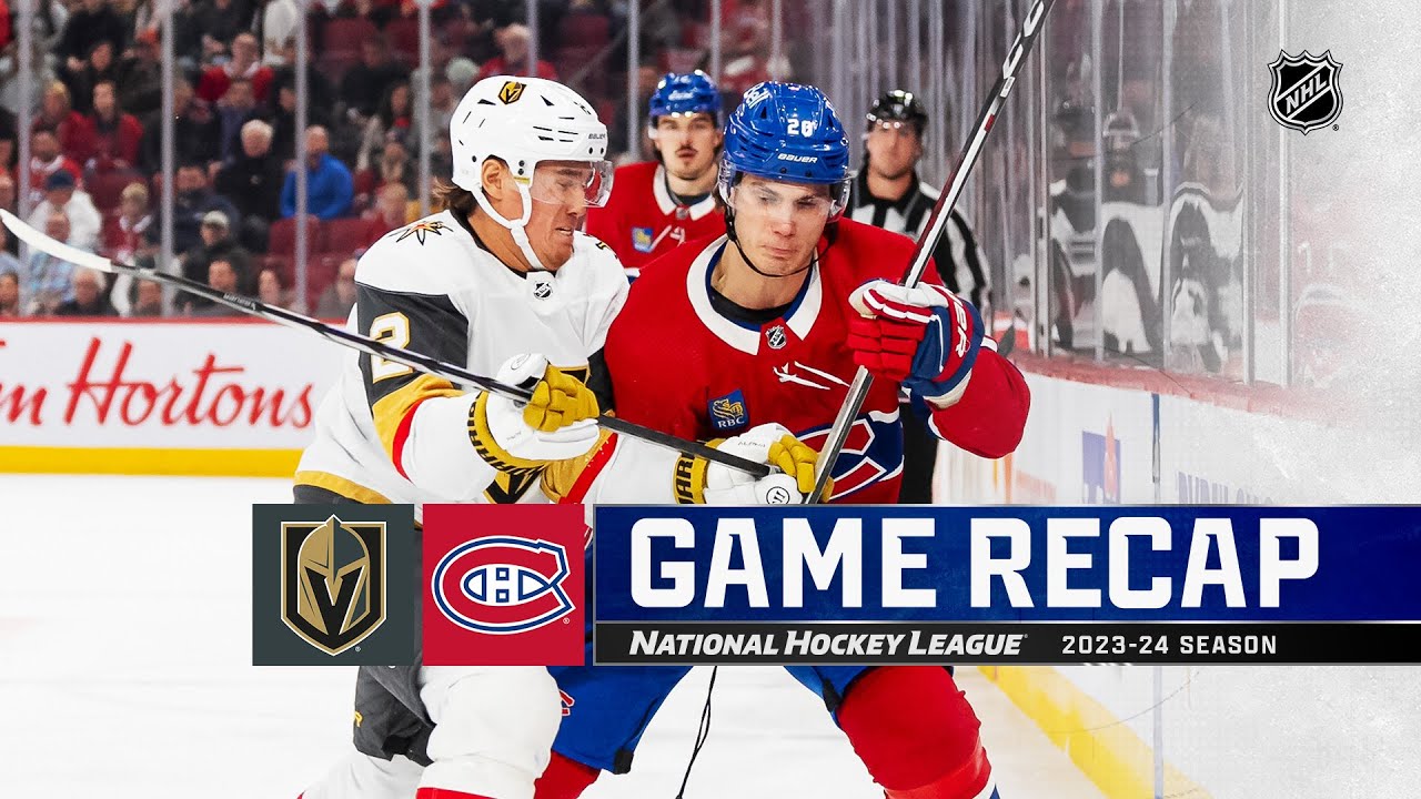 Golden Knights @ Canadiens 11/16 | NHL Highlights 2023 - YouTube