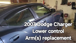 Erin's 2007 Dodge Charger SE gets new lower control arms. Easy hand tool only swap. Fix that clunk!