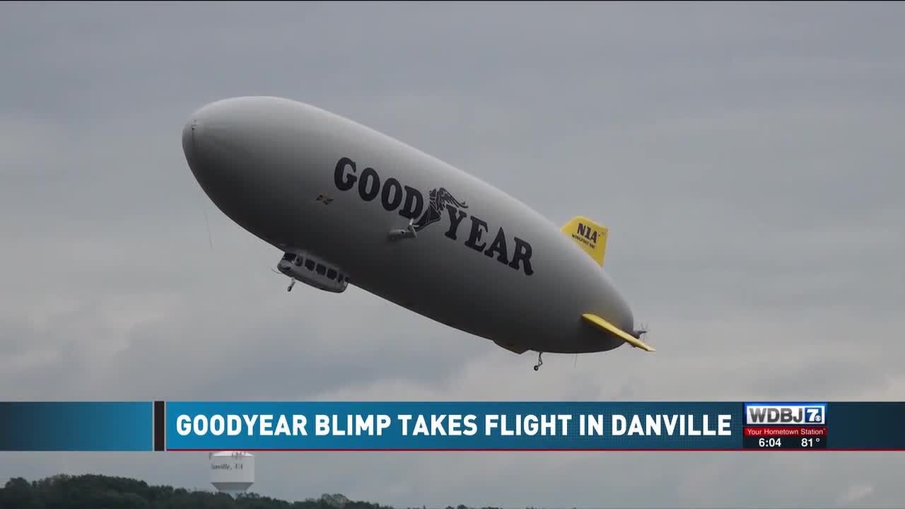 Goodyear Blimp Takes Flight in Danville - YouTube
