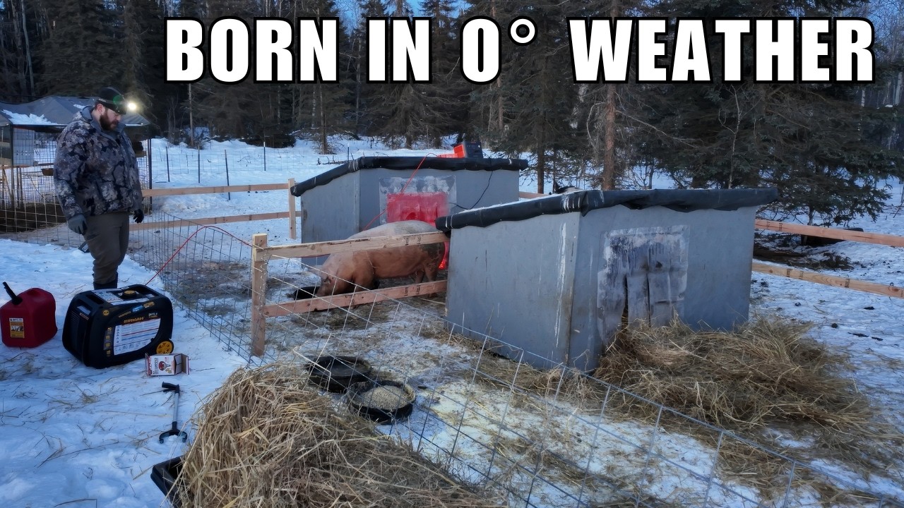 Born in 0° Weather | Running the Generator to Save Our Winter Piglets