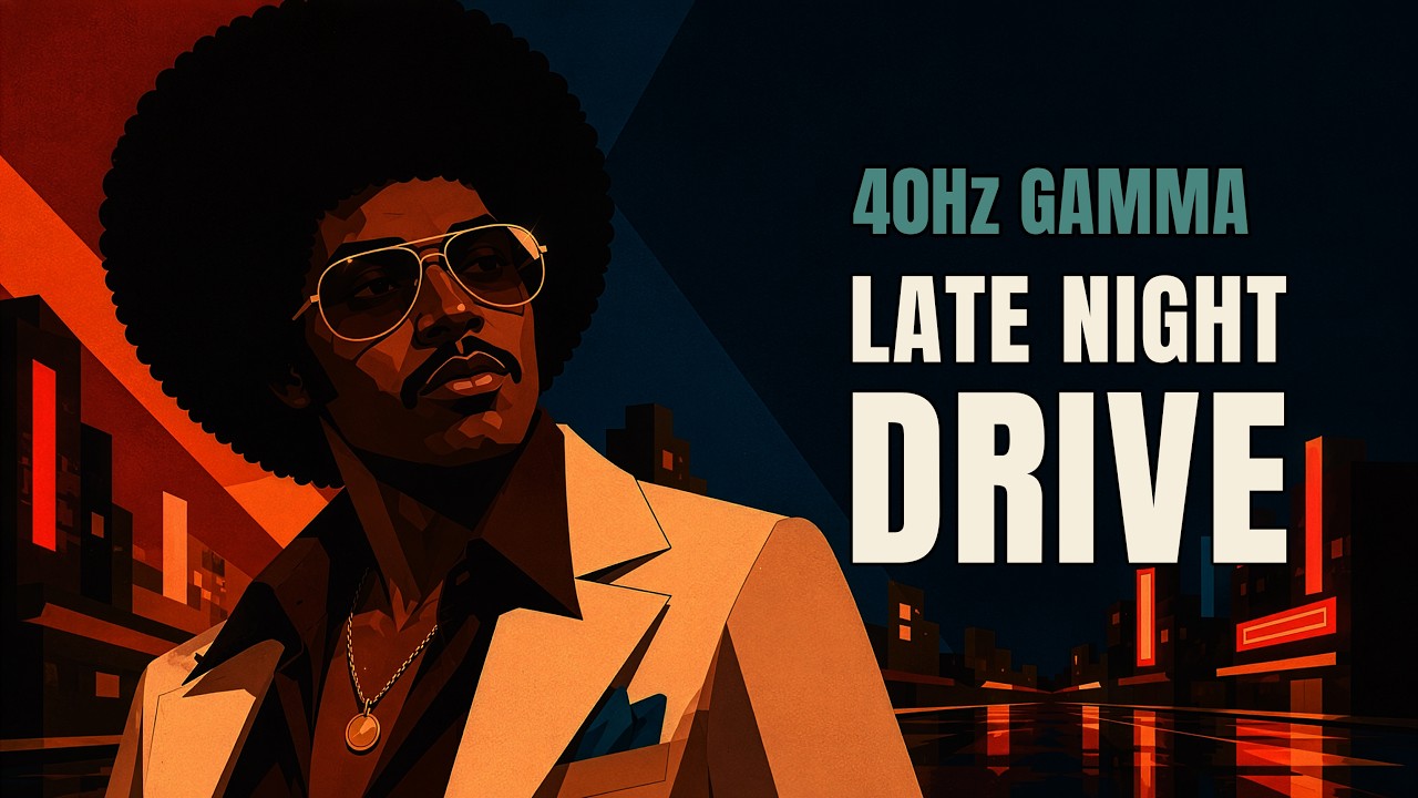 40Hz Gamma Late Night Drive 🎧 70s Soul Funk Mix (60 Min) | Velvet
