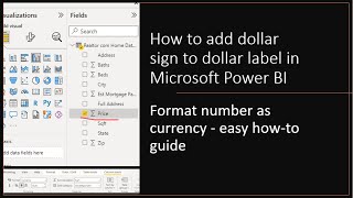 Format as Currency $ in Power BI, turn your number into dollar label - How to guide