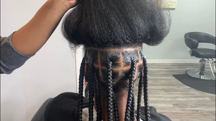 Flat Large knotless braids// Watch me work//DETAILED!!!